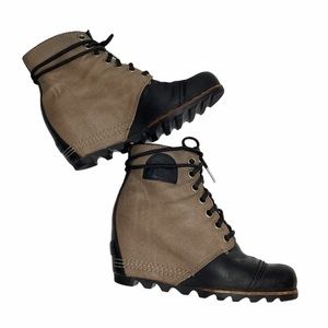 Sorel 1964 Premium Leather and Canvas Wedge Boots